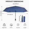 image:imageG4Free 433 Inch Travel Umbrella with Ring Carabiner Handle Automatic Open UV Protection Lightweight Compact Rain amp Sun Umbrella for Backpack Car CommutingNavy Blue