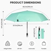 image:imageG4Free 433 Inch Travel Umbrella with Ring Carabiner Handle Automatic Open UV Protection Lightweight Compact Rain amp Sun Umbrella for Backpack Car CommutingTeal