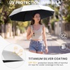 image:imageG4Free 46 Inch Mini Travel Umbrella with Retractable Handle Pocket Size Umbrellas for Sun Rain UV Protection UPF 50 Small Compact UmbrellaBlack
