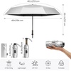 image:imageG4Free 46 Inch Mini Travel Umbrella with Retractable Handle Pocket Size Umbrellas for Sun Rain UV Protection UPF 50 Small Compact UmbrellaBlack