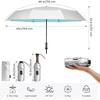 image:imageG4Free 46 Inch Mini Travel Umbrella with Retractable Handle Pocket Size Umbrellas for Sun Rain UV Protection UPF 50 Small Compact UmbrellaLight Blue