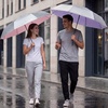image:imageG4Free 46 Inch Mini Travel Umbrella with Retractable Handle Pocket Size Umbrellas for Sun Rain UV Protection UPF 50 Small Compact UmbrellaLight Purple