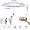 image:imageG4Free 46 Inch Mini Travel Umbrella with Retractable Handle Pocket Size Umbrellas for Sun Rain UV Protection UPF 50 Small Compact UmbrellaLight Purple