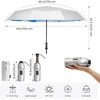 image:imageG4Free 46 Inch Mini Travel Umbrella with Retractable Handle Pocket Size Umbrellas for Sun Rain UV Protection UPF 50 Small Compact UmbrellaSky