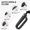 image:imageG4Free 46inch Ring Buckle Umbrella Inverted Design with Carabiner Handle Compact Travel Umbrella with Reflective Strip Automatic Windproof for RainBlack