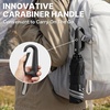 image:imageG4Free 46inch Ring Buckle Umbrella Inverted Design with Carabiner Handle Compact Travel Umbrella with Reflective Strip Automatic Windproof for RainBlack