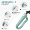 image:imageG4Free 46inch Ring Buckle Umbrella Inverted Design with Carabiner Handle Compact Travel Umbrella with Reflective Strip Automatic Windproof for RainGreen