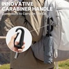 image:imageG4Free 46inch Ring Buckle Umbrella Inverted Design with Carabiner Handle Compact Travel Umbrella with Reflective Strip Automatic Windproof for RainGrey