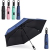 image:imageG4Free 433 Inch Travel Umbrella with Ring Carabiner Handle Automatic Open UV Protection Lightweight Compact Rain amp Sun Umbrella for Backpack Car CommutingNavy Blue