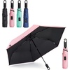 image:imageG4Free 433 Inch Travel Umbrella with Ring Carabiner Handle Automatic Open UV Protection Lightweight Compact Rain amp Sun Umbrella for Backpack Car CommutingPink