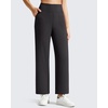 image:imageG4Free BareFeel 78 Length Wide Leg Yoga Pants for Women with Pockets High Stretch Waist Copped Pants CasualBlack