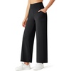 image:imageG4Free BareFeel 78 Length Wide Leg Yoga Pants for Women with Pockets High Stretch Waist Copped Pants CasualBlack