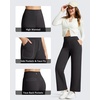 image:imageG4Free BareFeel 78 Length Wide Leg Yoga Pants for Women with Pockets High Stretch Waist Copped Pants CasualBlack