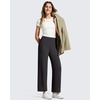 image:imageG4Free BareFeel 78 Length Wide Leg Yoga Pants for Women with Pockets High Stretch Waist Copped Pants CasualBlack