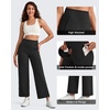 image:imageG4Free BareFeel 78 Length Wide Leg Yoga Pants for Women with Pockets High Stretch Waist Copped Pants CasualBlack
