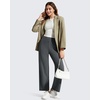 image:imageG4Free BareFeel 78 Length Wide Leg Yoga Pants for Women with Pockets High Stretch Waist Copped Pants CasualDark Gray