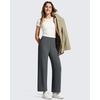 image:imageG4Free BareFeel 78 Length Wide Leg Yoga Pants for Women with Pockets High Stretch Waist Copped Pants CasualDark Gray