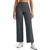 image:imageG4Free BareFeel 78 Length Wide Leg Yoga Pants for Women with Pockets High Stretch Waist Copped Pants CasualDark Gray