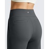 image:imageG4Free BareFeel 78 Length Wide Leg Yoga Pants for Women with Pockets High Stretch Waist Copped Pants CasualDark Gray