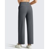 image:imageG4Free BareFeel 78 Length Wide Leg Yoga Pants for Women with Pockets High Stretch Waist Copped Pants CasualDark Gray