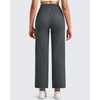 image:imageG4Free BareFeel 78 Length Wide Leg Yoga Pants for Women with Pockets High Stretch Waist Copped Pants CasualDark Gray