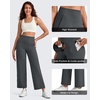 image:imageG4Free BareFeel 78 Length Wide Leg Yoga Pants for Women with Pockets High Stretch Waist Copped Pants CasualDark Navy