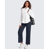 image:imageG4Free BareFeel 78 Length Wide Leg Yoga Pants for Women with Pockets High Stretch Waist Copped Pants CasualDark Navy