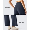 image:imageG4Free BareFeel 78 Length Wide Leg Yoga Pants for Women with Pockets High Stretch Waist Copped Pants CasualDark Navy