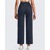 image:imageG4Free BareFeel 78 Length Wide Leg Yoga Pants for Women with Pockets High Stretch Waist Copped Pants CasualDark Navy