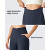 image:imageG4Free BareFeel 78 Length Wide Leg Yoga Pants for Women with Pockets High Stretch Waist Copped Pants CasualDark Navy