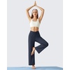 image:imageG4Free BareFeel 78 Length Wide Leg Yoga Pants for Women with Pockets High Stretch Waist Copped Pants CasualDark Navy