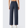 image:imageG4Free BareFeel 78 Length Wide Leg Yoga Pants for Women with Pockets High Stretch Waist Copped Pants CasualDark Navy
