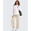 image:imageG4Free BareFeel 78 Length Wide Leg Yoga Pants for Women with Pockets High Stretch Waist Copped Pants CasualLight Khaki