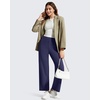 image:imageG4Free BareFeel 78 Length Wide Leg Yoga Pants for Women with Pockets High Stretch Waist Copped Pants CasualRoyal Blue