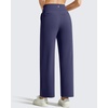 image:imageG4Free BareFeel 78 Length Wide Leg Yoga Pants for Women with Pockets High Stretch Waist Copped Pants CasualRoyal Blue