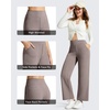 image:imageG4Free BareFeel 78 Length Wide Leg Yoga Pants for Women with Pockets High Stretch Waist Copped Pants CasualTaupe