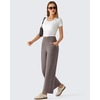 image:imageG4Free BareFeel 78 Length Wide Leg Yoga Pants for Women with Pockets High Stretch Waist Copped Pants CasualTaupe