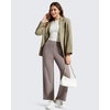 image:imageG4Free BareFeel 78 Length Wide Leg Yoga Pants for Women with Pockets High Stretch Waist Copped Pants CasualTaupe