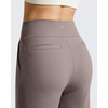 image:imageG4Free BareFeel 78 Length Wide Leg Yoga Pants for Women with Pockets High Stretch Waist Copped Pants CasualTaupe