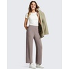 image:imageG4Free BareFeel 78 Length Wide Leg Yoga Pants for Women with Pockets High Stretch Waist Copped Pants CasualTaupe