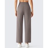 image:imageG4Free BareFeel 78 Length Wide Leg Yoga Pants for Women with Pockets High Stretch Waist Copped Pants CasualTaupe