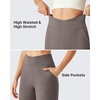 image:imageG4Free BareFeel 78 Length Wide Leg Yoga Pants for Women with Pockets High Stretch Waist Copped Pants CasualTaupe