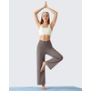 image:imageG4Free BareFeel 78 Length Wide Leg Yoga Pants for Women with Pockets High Stretch Waist Copped Pants CasualTaupe