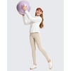image:imageG4Free BareFeel Girls Leggings High Waist Athletic Yoga Pants with Pockets Dance Running Tights 612 YearsLight Khaki