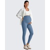 image:imageG4Free BareFeel Maternity Leggings with Pockets Over The Belly Stretchy Workout Yoga Pregnancy PantsBlue Gray