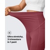 image:imageG4Free BareFeel Maternity Leggings with Pockets Over The Belly Stretchy Workout Yoga Pregnancy PantsDark Burgundy
