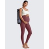 image:imageG4Free BareFeel Maternity Leggings with Pockets Over The Belly Stretchy Workout Yoga Pregnancy PantsDark Burgundy