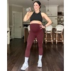 image:imageG4Free BareFeel Maternity Leggings with Pockets Over The Belly Stretchy Workout Yoga Pregnancy PantsDark Burgundy