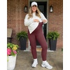 image:imageG4Free BareFeel Maternity Leggings with Pockets Over The Belly Stretchy Workout Yoga Pregnancy PantsDark Burgundy