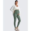 image:imageG4Free BareFeel Maternity Leggings with Pockets Over The Belly Stretchy Workout Yoga Pregnancy PantsGray Sage